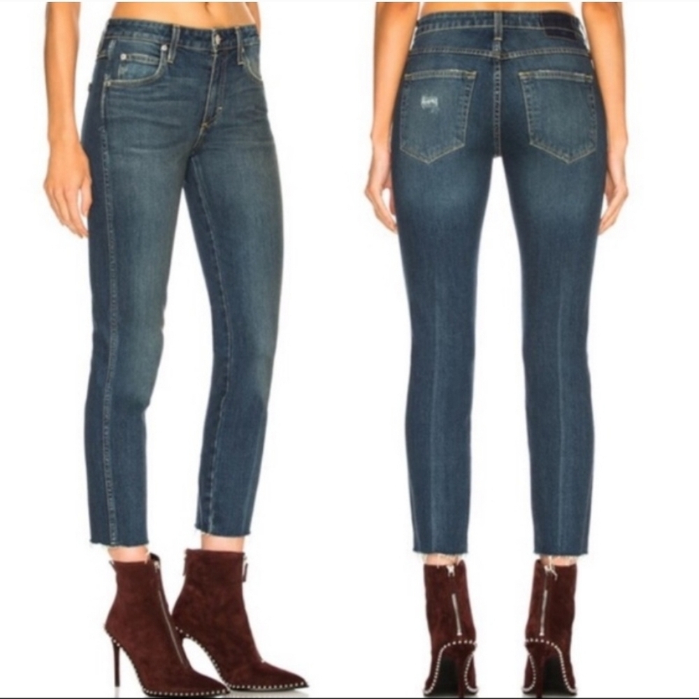 AMO Stix Crop Mojave mid rise skinny jeans